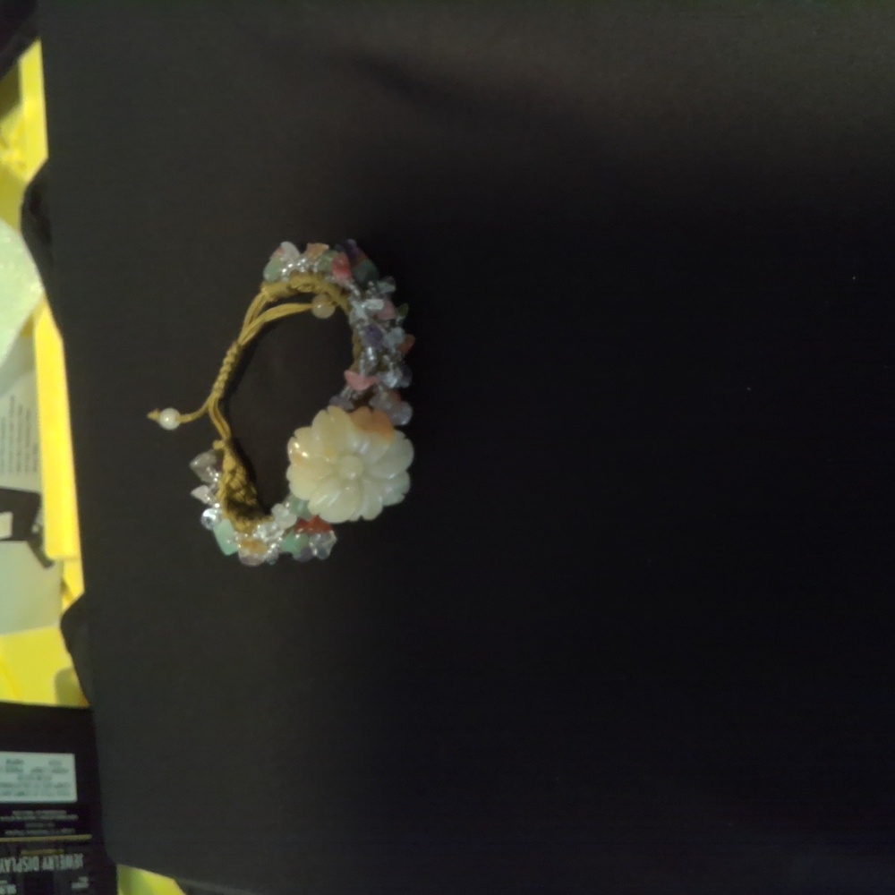 Handcrafted Macrame Floral Beaded Bracelet